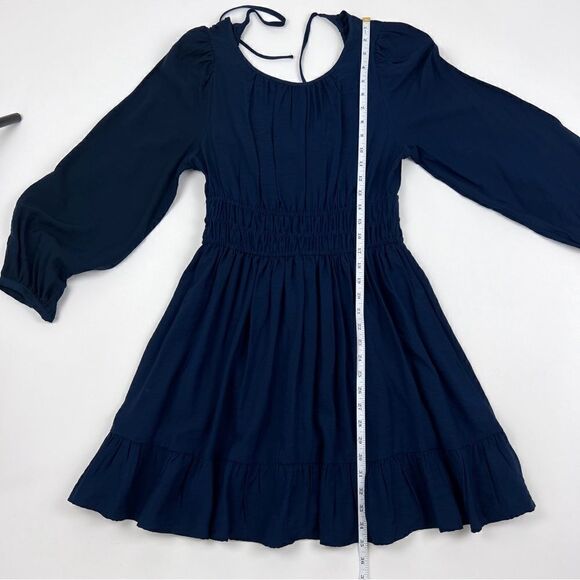 NWT Madewell Sophia open back mini dress deep indigo blue - Picture 15 of 16